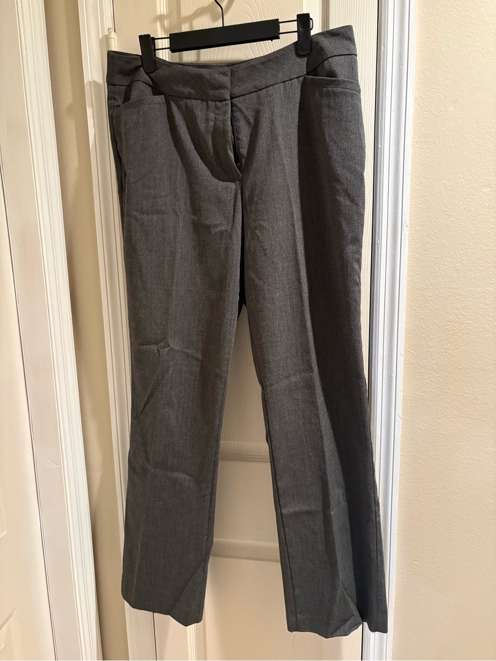 Investments Herringbone Gray Dress Pants Size 12R Straight Leg